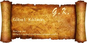 Göbel Kálmán névjegykártya